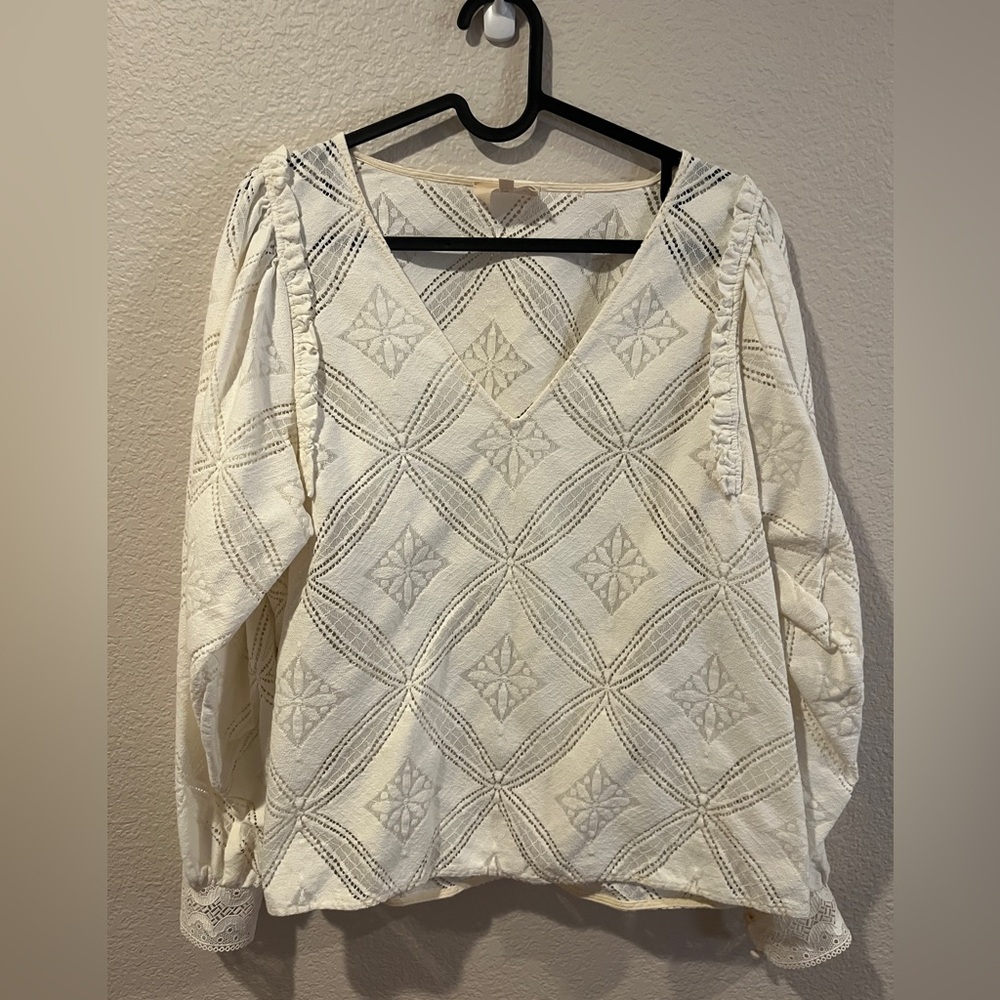 Sezane Elegant White Women's Top Sizd M